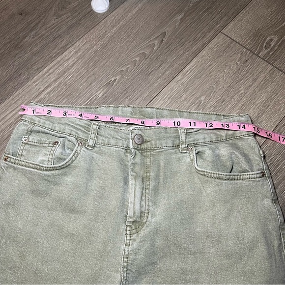 Zara Youth Junior Size Small 13-14 Green Denim Straight Leg - Picture 8 of 11